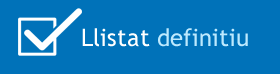 Llistat definitiu