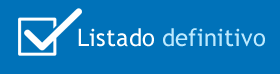Listado definitivo