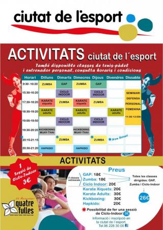 ACTIVIDADES CIUTAT DE L´ESPORT