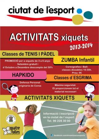 ACTIVITATS PER A XIQUETS EN LA CIUTAT DE L´ESPORT